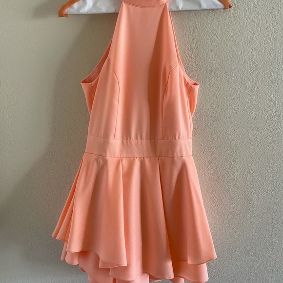 NWOT - Lulu’s Dress Rehearsal Peach Skater Dress - Picture 5 of 11